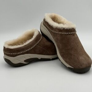 Merrell Encore Ice 4 Espresso Brown Suede Faux Fur Clogs Mules J002038W Mens 7W